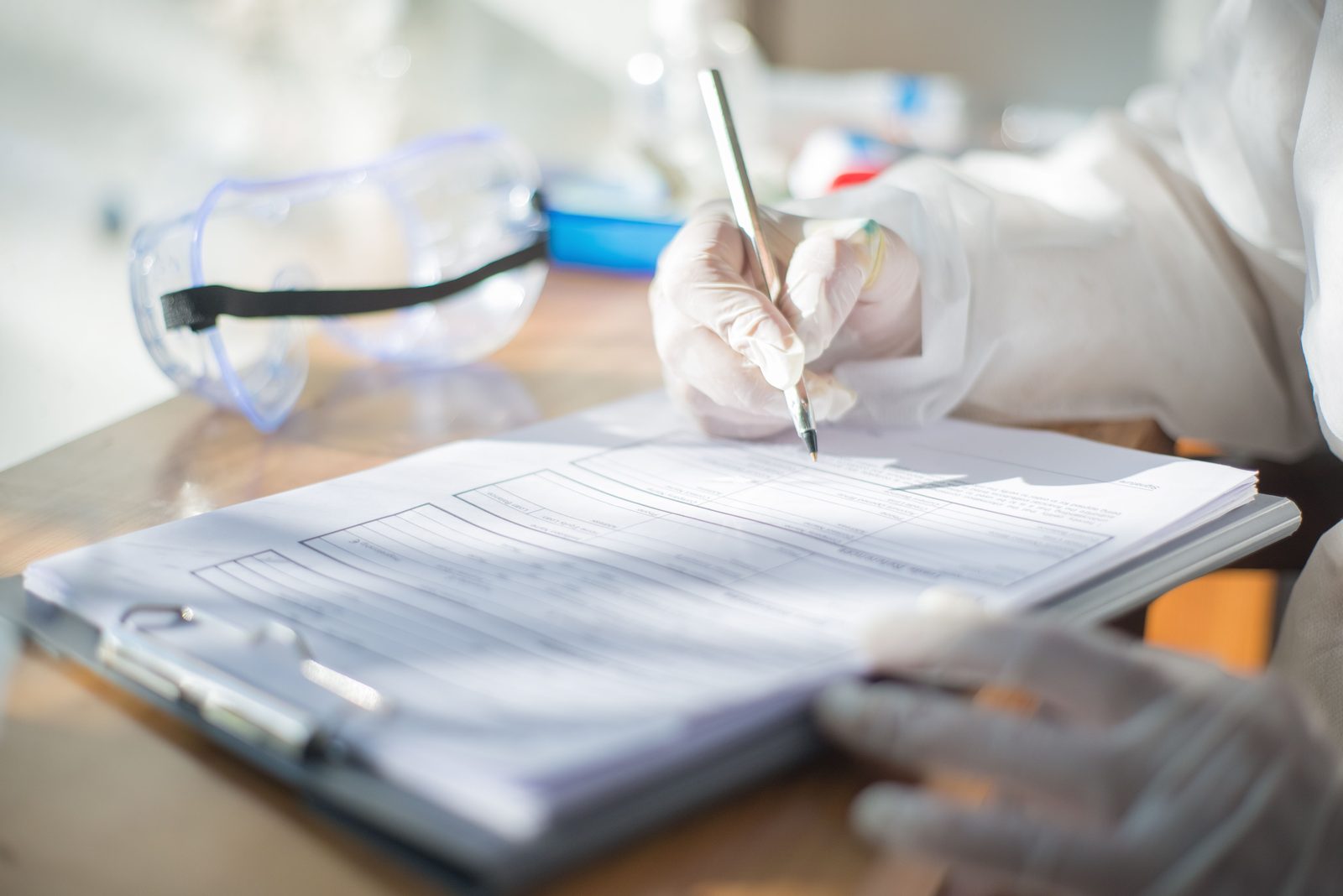 Recording method validation results on a laboratory record